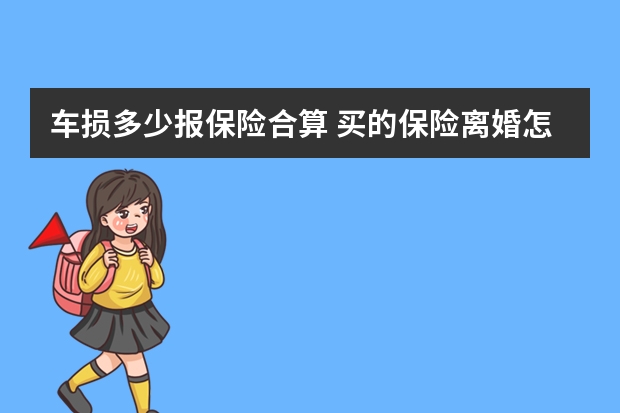 车损多少报保险合算 买的保险离婚怎么处理