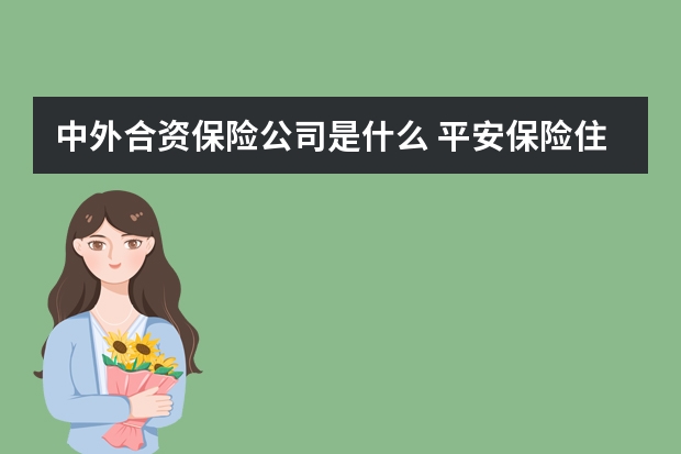 中外合资保险公司是什么 平安保险住院报销流程