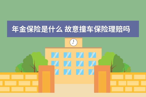 年金保险是什么 故意撞车保险理赔吗