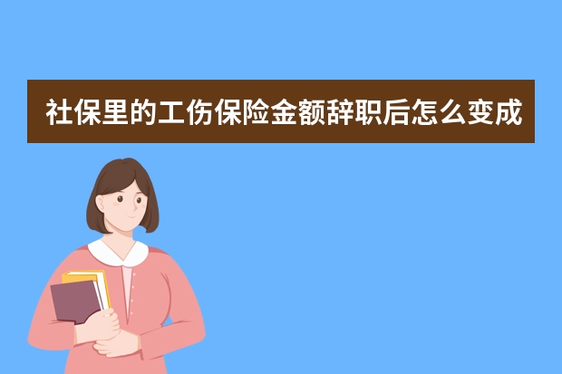 社保里的工伤保险金额辞职后怎么变成0了怎么回事？