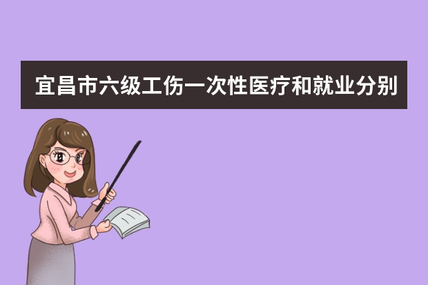 宜昌市六级工伤一次性医疗和就业分别是多少个月今年45岁？